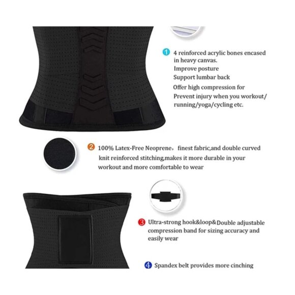Double Band Fitness Waist Trainer Exercise Workout Back Support Flexible Belt - Picture 7 of 10